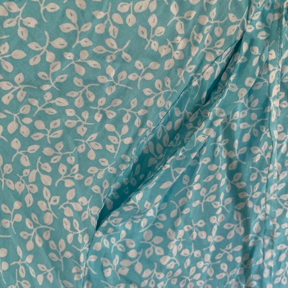 DRAPER JAMES RSVP Keyhole Pleat Neck Dress‎ Turquoise Blue White XXL  NWT - Picture 3 of 12